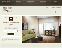 Tablet Screenshot of hiddencreekhomes.com